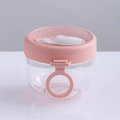 Gobelet à céréales rose portable avec fourchette pliante et poignée de transport - Rose