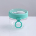 Pot de yaourt portable vert menthe avec récipient clair et compartiment à cuillère - Vert