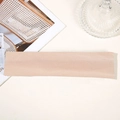 Minimalist sweat-wicking sports headband in skin-tone beige for yoga and running - Nude