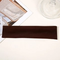 Elastic deep brown sports headband for running and yoga in soft knit fabric - Dark Brown