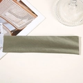Breathable sweatband for running and yoga in elegant Morandi green fabric texture - Light Green