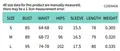 Size chart for women's V-neck dress showing S, M, L measurements in centimeters - S / Black Slim Style (C25DS426)