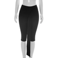 Dettaglio dei pantaloni neri a vita alta con eleganti volant laterali e lacci decorativi - S / Nero