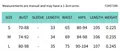 Detailed size chart for floral print strap top and slim skirt two-piece summer set - S / Top And Bottom (F24ST390)