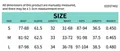 Size guide table for women's lace mesh set with bust, waist and hip measurements - S / Top And Bottom / Black
