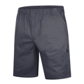 Pantalones cortos cargo gris oscuro para hombre con cintura elástica y bolsillos - L / Gris