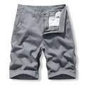 Men's casual grey cargo shorts made of 100% pure cotton with side pocket label - 28 / Bottoms / Gray