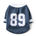 Maglia sportiva per cani in mesh blu navy con numero 89 bianco per la Coppa del Mondo - 3XL / Blu Marino 89