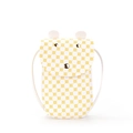 Mini bolso para móvil en cuero PU blanco con estampado de trébol amarillo y orejas - Blanco