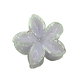Lavender flower hair claw clip with 4cm glittery transparent petals for styling - Purple with Glitter Edge