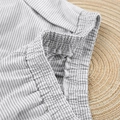 Pigiama a righe in maglia con dettaglio elastico in vita grigio e bianco - Taglia S / Grigio