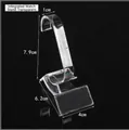 Transparent acrylic watch display stand with dimension markings for shop display - Transparent One-Piece Watch Stand