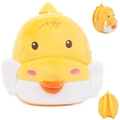 Cute yellow chick plush backpack for toddlers with adjustable straps and soft texture - Yellow Duck