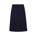 Falda midi de punto azul marino de corte en A con cintura elástica para mujer - S / Azul marino