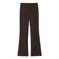 Schicke dunkelbraune Schlaghose mit hoher Taille und minimalistischer Profi-Silhouette - XS / Braun