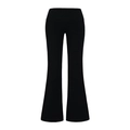 Women's slim fit black flare pants with high elastic waistband for yoga and leisure - S / Bottoms / Black