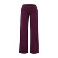 Pantaloni fitness a gamba larga a vita alta in viola scuro con ampia fascia snellente - Taglia S / Viola