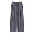 Pantaloni a gamba larga stile paperbag da donna con vita alta e coulisse grigio - XS / Grigio