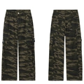 Pantalones cargo de camuflaje clásico con hebillas tácticas y múltiples bolsillos prácticos - XS / Camouflage