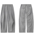 Dunkelgraue weite Freizeithose für Herren mit modernem Balloon-Fit-Silhouette-Schnitt - XS / Grau