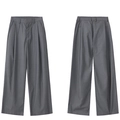 Herren Weite Anzughose in Dunkelgrau mit geradem Fall und eleganten Bundfalten vorne - XS / Dunkelgrau