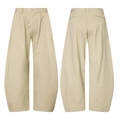 Khaki Herren Cargo Hose mit weitem Bein und Falten im Streetwear Balloon Style - S / Khaki
