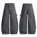 Pantalón cargo retro de hombre corte holgado en lona de algodón pesado gris oscuro - XS / gris oscuro