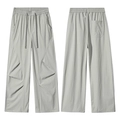Pantaloni a paracadute in seta ghiaccio grigio chiaro ad asciugatura rapida ed elastico - 3XL / Grigio chiaro