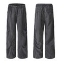 Retro-Cargo-Hose in Dunkelgrau mit weitem Bein und funktionalen Seitentaschen - S / Grau