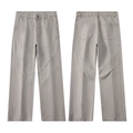 Pantaloni cargo vintage grigio chiaro con gamba larga e dettagli di cuciture diagonali - EU 28 / Grigio Beige