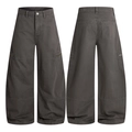 Dunkelgraue Baggy-Cargohose im American Vintage Style mit mehreren Reißverschlusstaschen - XS / Dunkelgrau