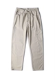 Pantaloni cargo in cotone beige a gamba dritta e vita elastica per uomo e donna - 3XL / Albicocca