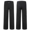 Pantaloni da lavoro neri da uomo in cotone con rinforzo sulle ginocchia e rivetti - S / Nero
