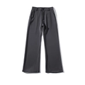 Pantalones de hombre gris oscuro de seda de hielo con pernera ancha estilo casual - 2XL / gris oscuro