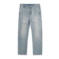 Jean homme en denim bleu clair Lyocell avec délavage vintage et coupe droite décontractée - EU 28 / Bleu clair