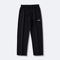 Pantaloni casual neri in lino da uomo con coulisse ed elastico in vita - S / Nero