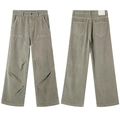 Herren Cargo-Zimmermannshose in Olivgrün mit Panel-Design und Metallnieten - S / Bohnengrün