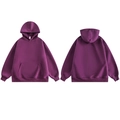 Heavyweight dark purple oversized hoodie featuring drop shoulders and kangaroo pocket - M / Rose Red