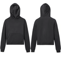 Sudadera con capucha negra clásica con bolsillo de canguro y ajuste holgado para parejas - S / Negro