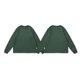 Vista anteriore e posteriore di una t-shirt a maniche lunghe in cotone verde scuro - M / Verde Scuro