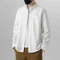 Camisa clásica blanca de manga larga en puro algodón con bolsillo en el pecho - 3XL / Blanco