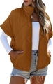 Close-up of caramel quilted vest with diamond pattern, high collar, and front zipper - Caramel color