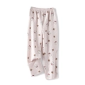 Roze geruite loungewear broek voor kinderen met schattige beer en bloemenprint - 130 / Foggy Pink Pants