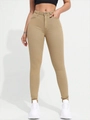 Jean skinny taille haute pour femme en denim stretch kaki style décontracté - Khaki