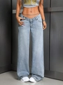Damen Wide-Leg-Jeans in Hellblau mit Vintage-Waschung und lockerer, gerader Passform - XS / Retro Hellblau