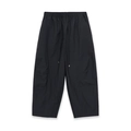Pantaloni neri a gamba larga con vita elastica e dettaglio coulisse regolabile - XS / Nero
