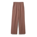 Klassische dunkelbraune doppelseitige Baumwoll-Hose mit weitem Bein und Gummibund - Braune Hose
