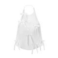 Haut blanc à licou orné de nœuds en satin élégants dans un design décontracté chic - XS / Blanc