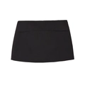 Minimalistischer schwarzer Slim Fit Hosenrock für Damen mit hoher Taille und glattem Stoff - XS / Schwarz