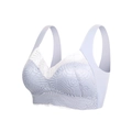 Sujetador de encaje lila de talla grande, sin aros con diseño floral y tirantes anchos - 38/85C / Gris